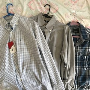 3 men's dress shirts! Ck, new Izod, and chaps